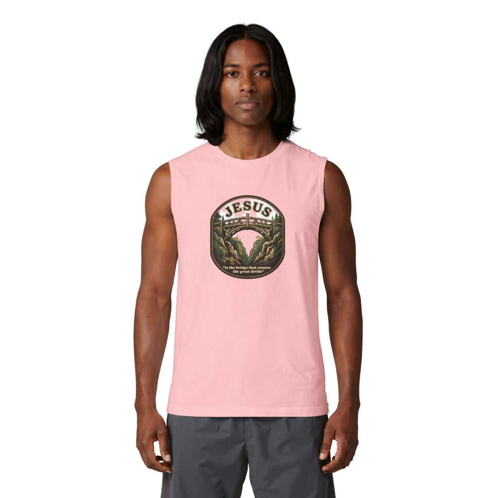 Jesus Mountain Graphic Tank Top — “Jesus is the bridge that connects the great divide”