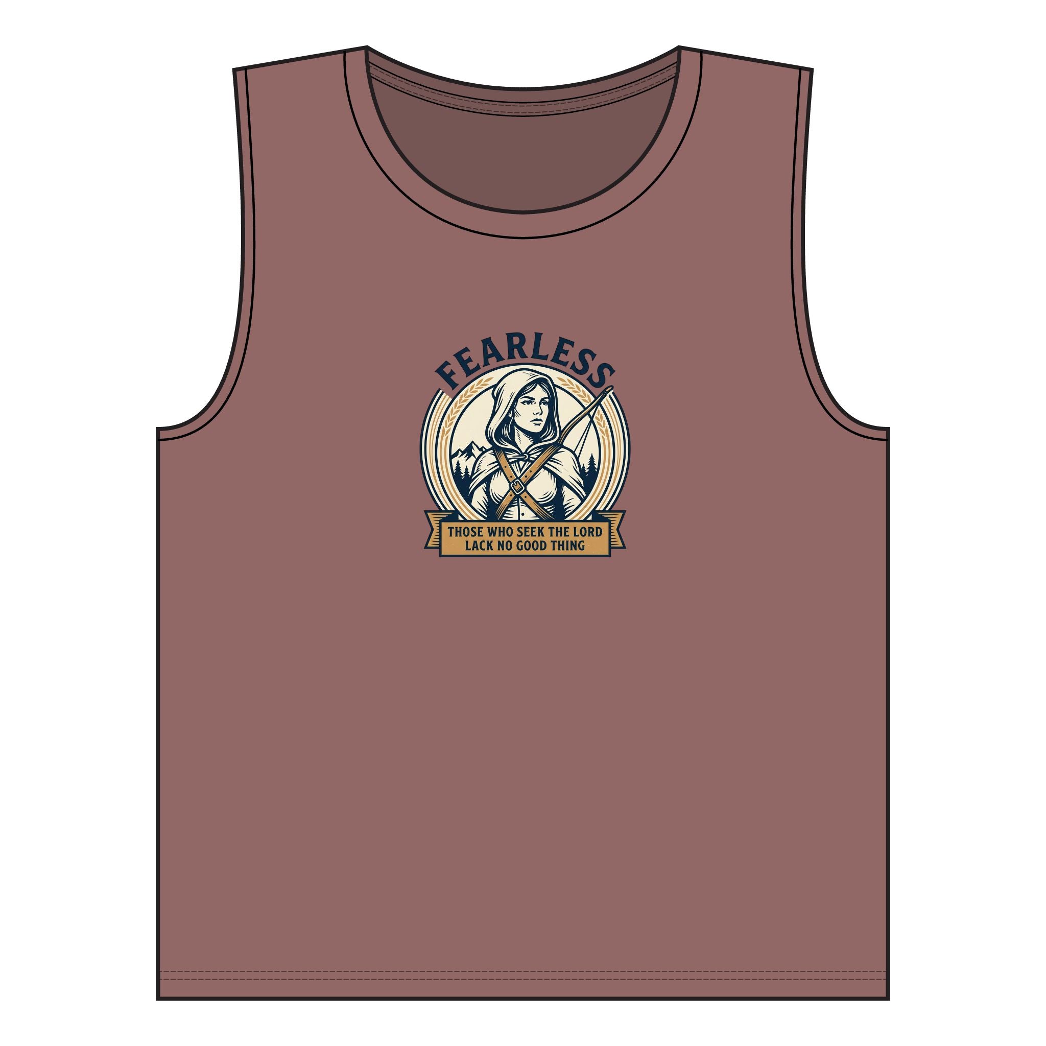 Fearless Women's Muscle Tank — "Fearless" Empowerment Graphic
