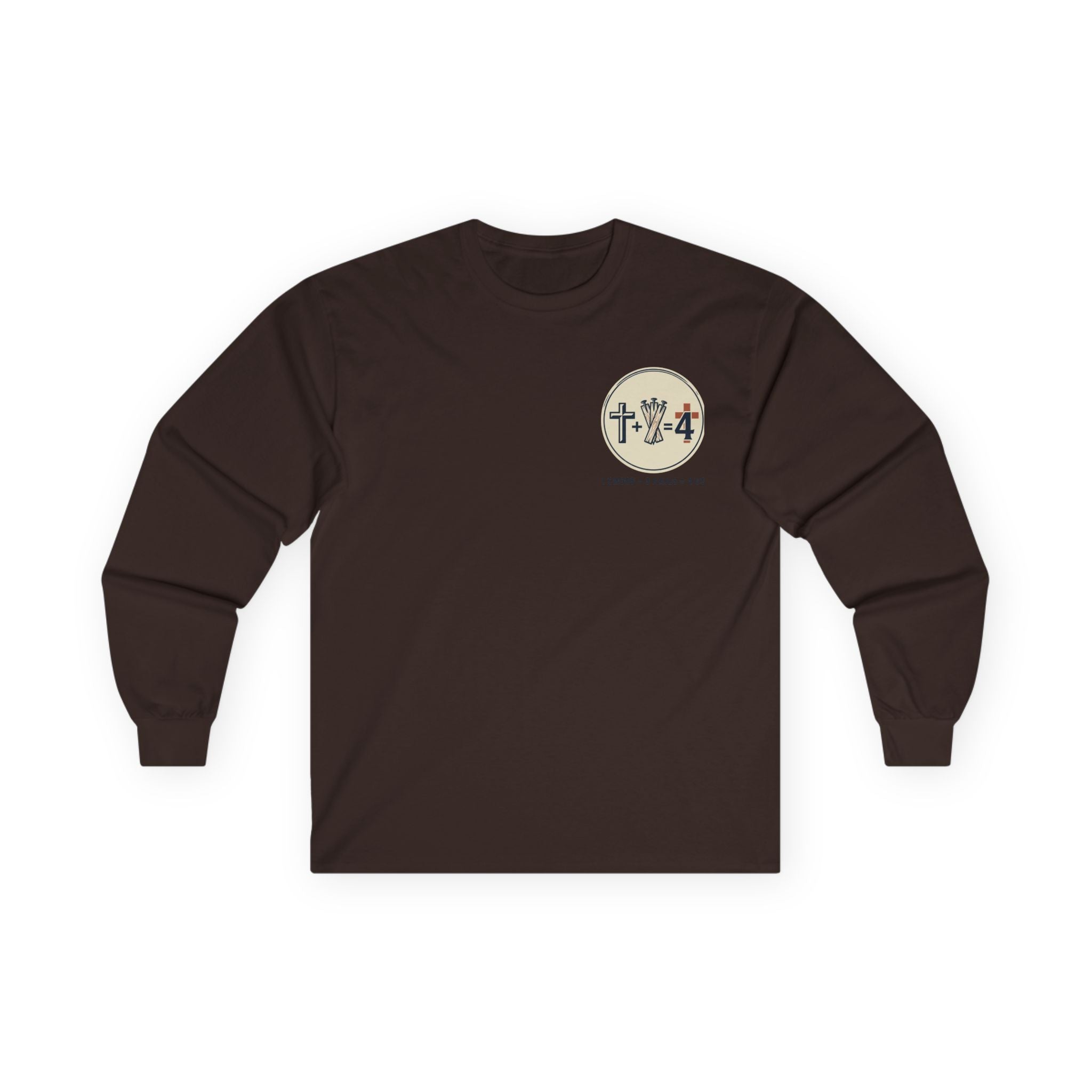 Christian Faith Long Sleeve Tee — "Cross. Wave. Fish." Minimalist Spiritual Shirt