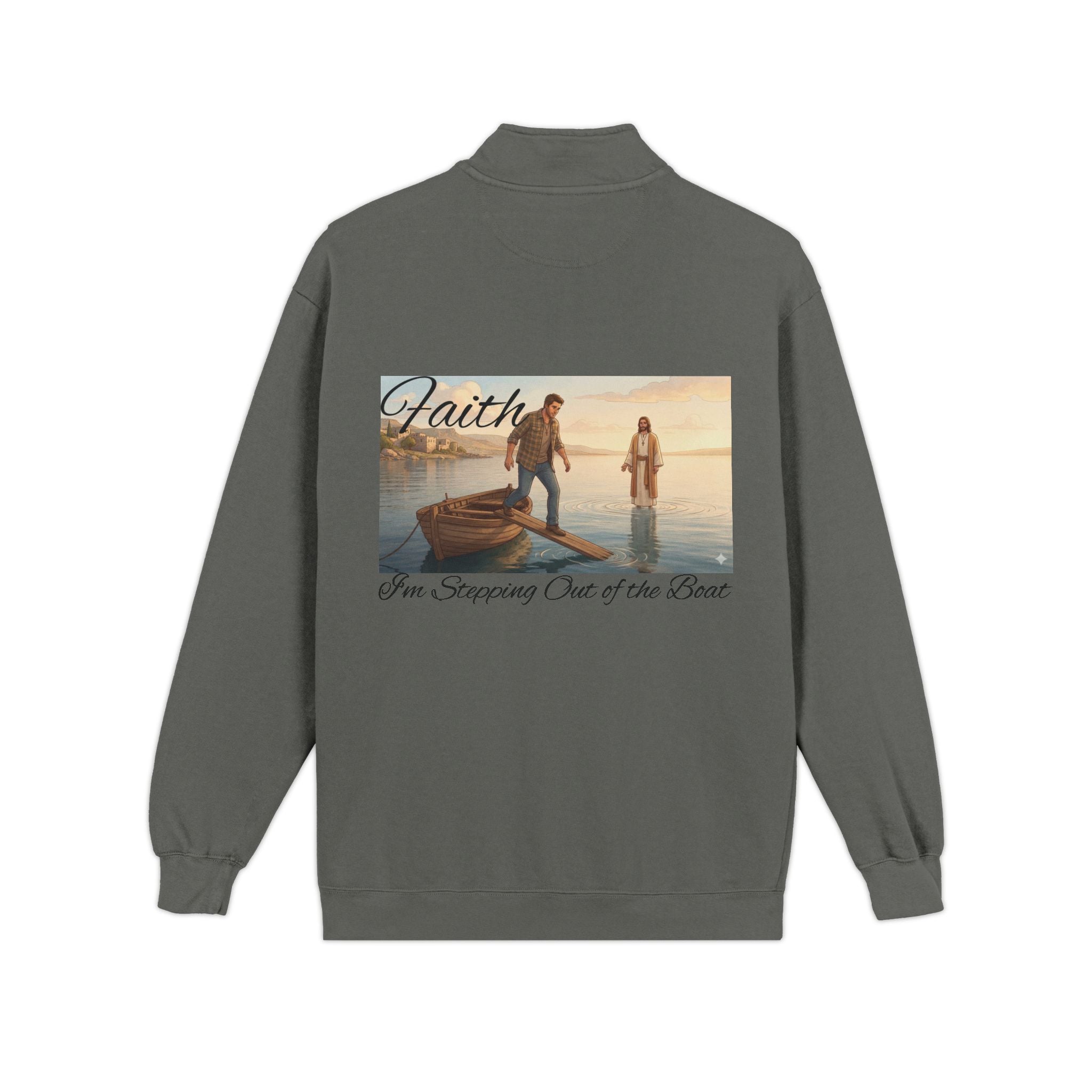 Faith Boat Scene Quarter-Zip Sweatshirt