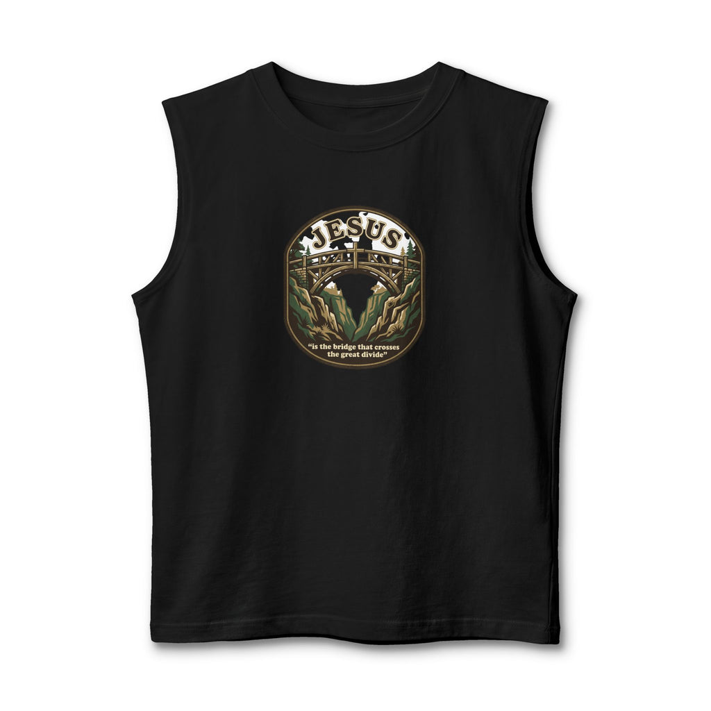 Jesus Mountain Graphic Tank Top — “Jesus is the bridge that connects the great divide”
