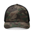 Camo Trucker Cap — Embroidered 'Armor' Military-Style Mesh Hat