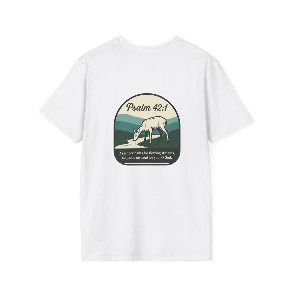 Minimalist White T‑Shirt with Subtle 'With Armor' Chest Text — Casual Everyday Tee