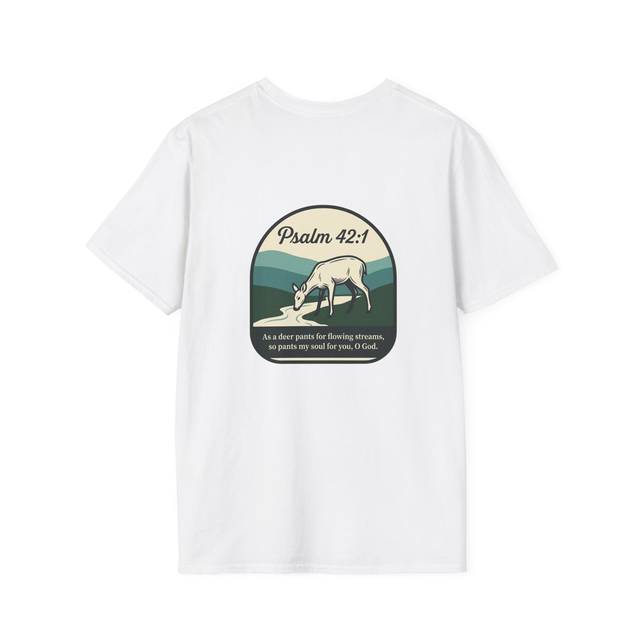 Minimalist White T‑Shirt with Subtle 'With Armor' Chest Text — Casual Everyday Tee