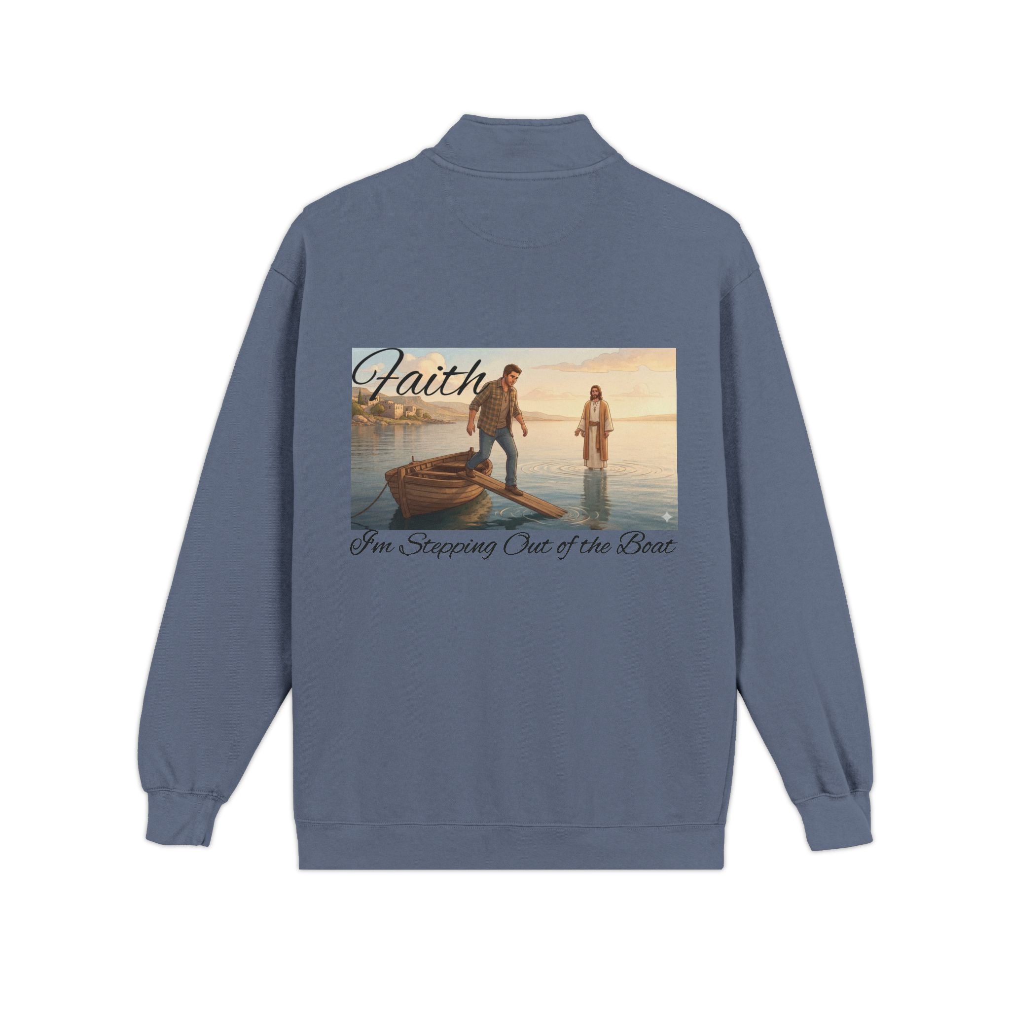 Faith Boat Scene Quarter-Zip Sweatshirt
