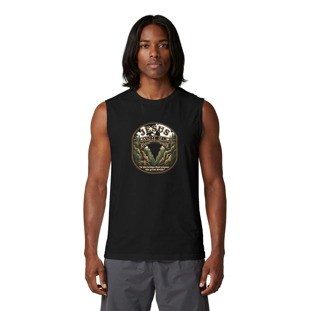 Jesus Mountain Graphic Tank Top — “Jesus is the bridge that connects the great divide”