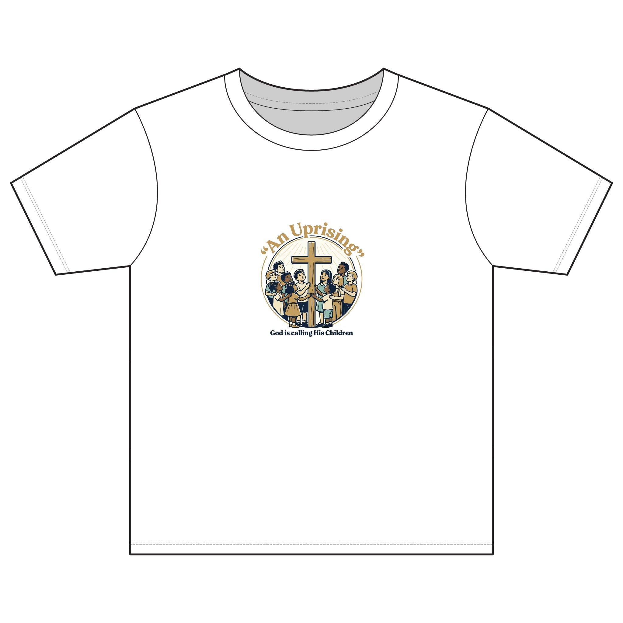 Youth Cotton Tee — Camp Uprising Christian Retreat Logo