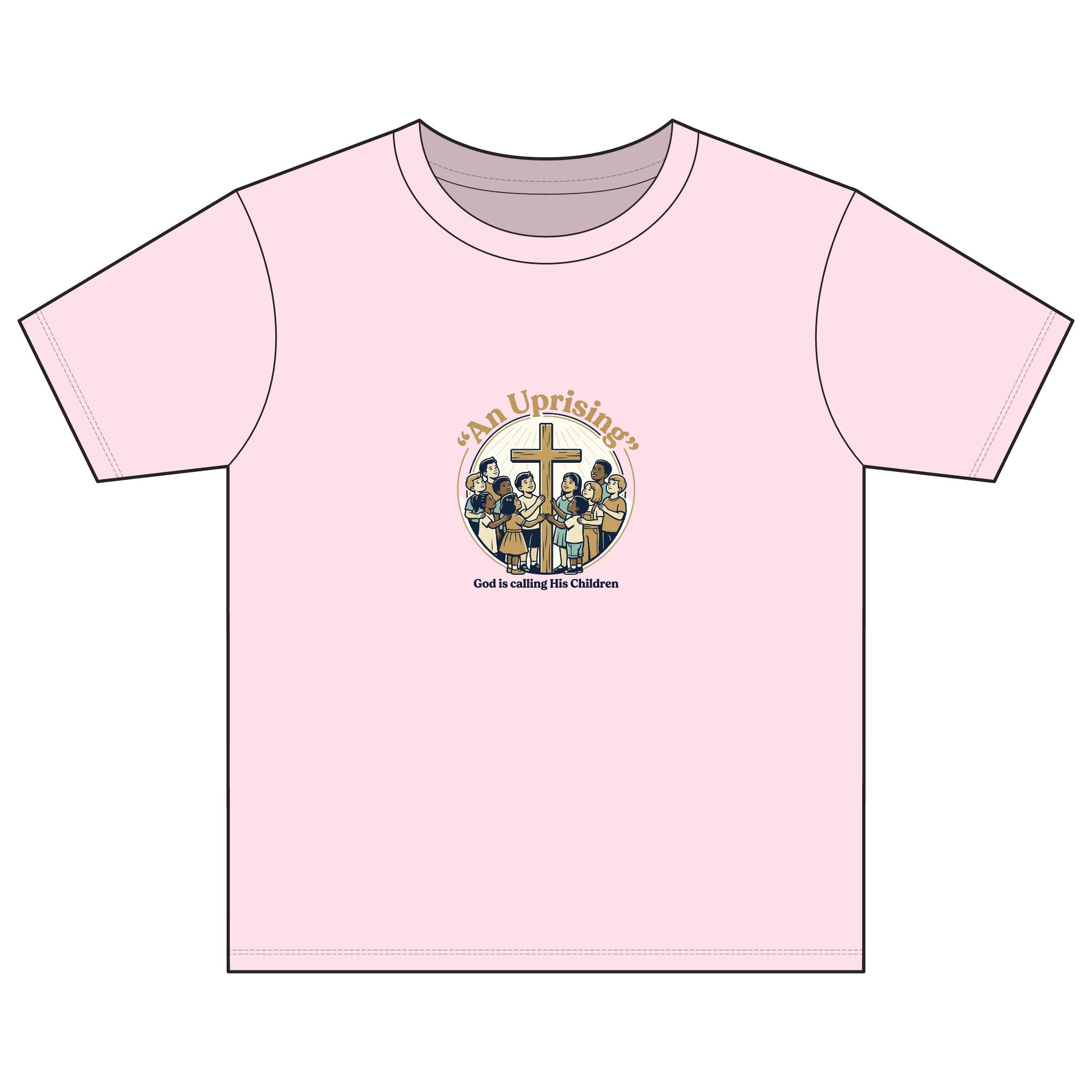 Youth Cotton Tee — Camp Uprising Christian Retreat Logo