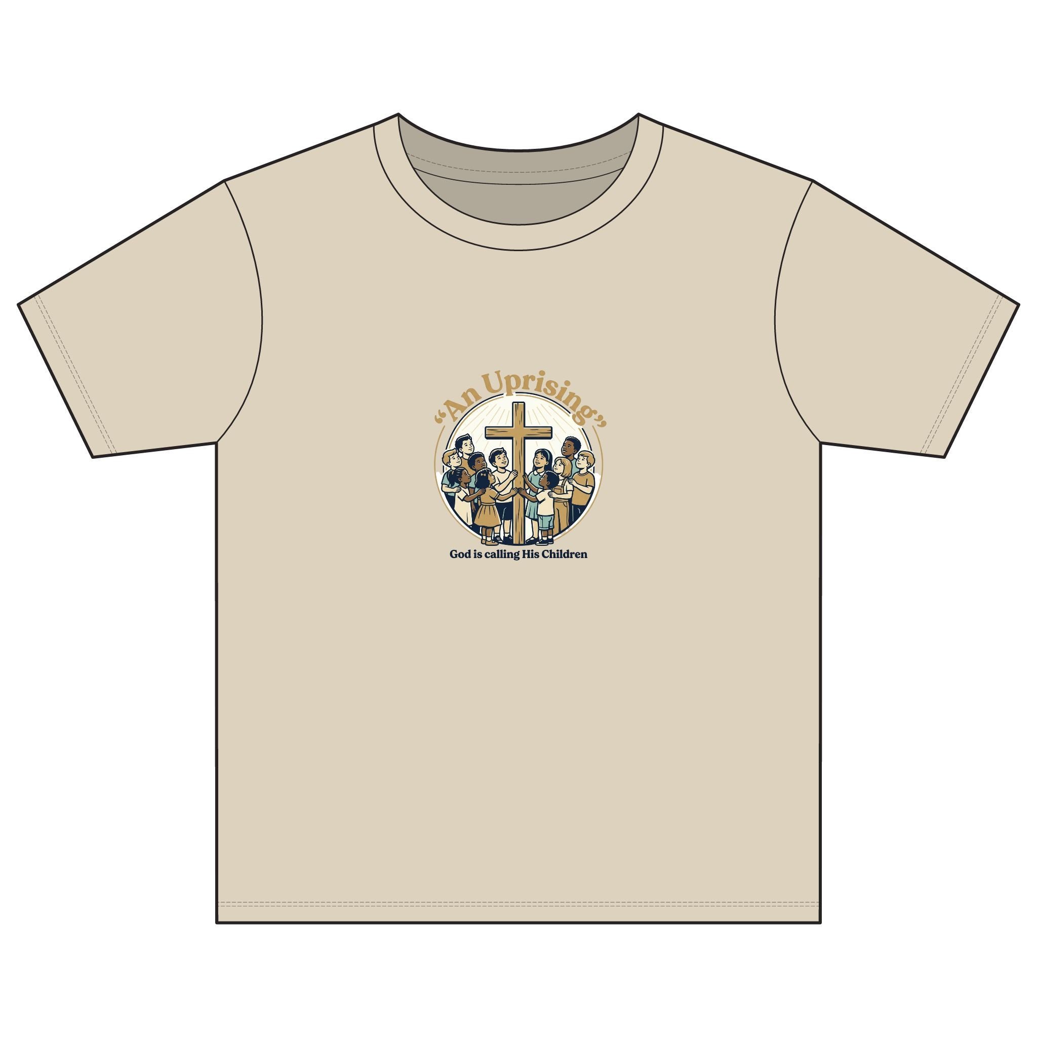 Youth Cotton Tee — Camp Uprising Christian Retreat Logo