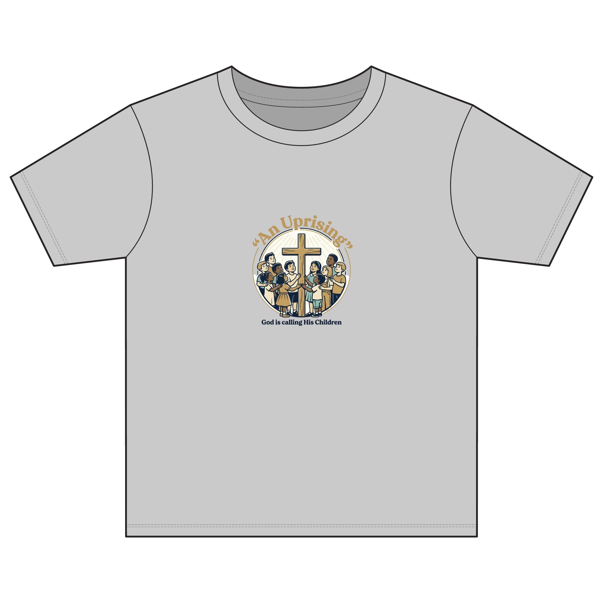 Youth Cotton Tee — Camp Uprising Christian Retreat Logo