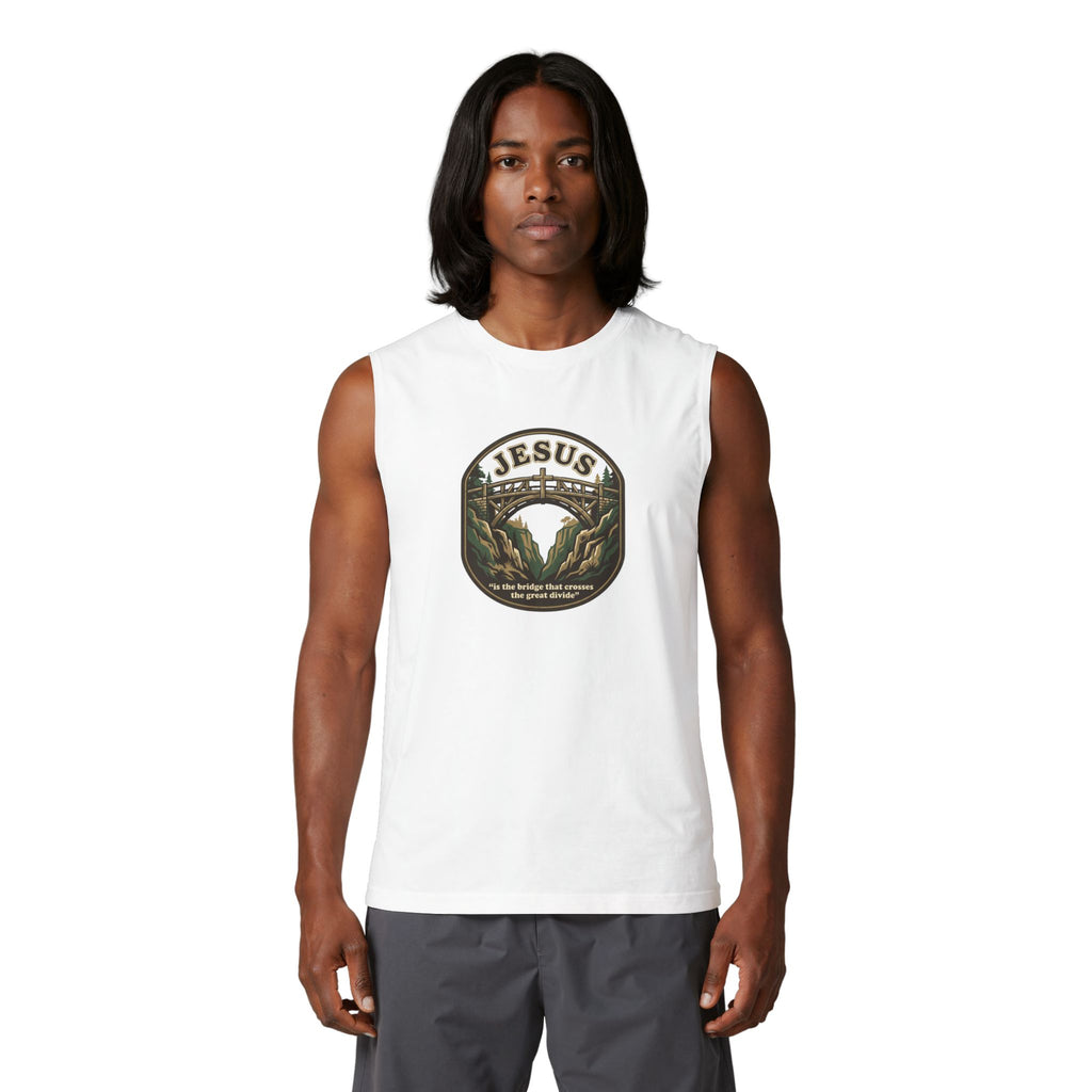 Jesus Mountain Graphic Tank Top — “Jesus is the bridge that connects the great divide”