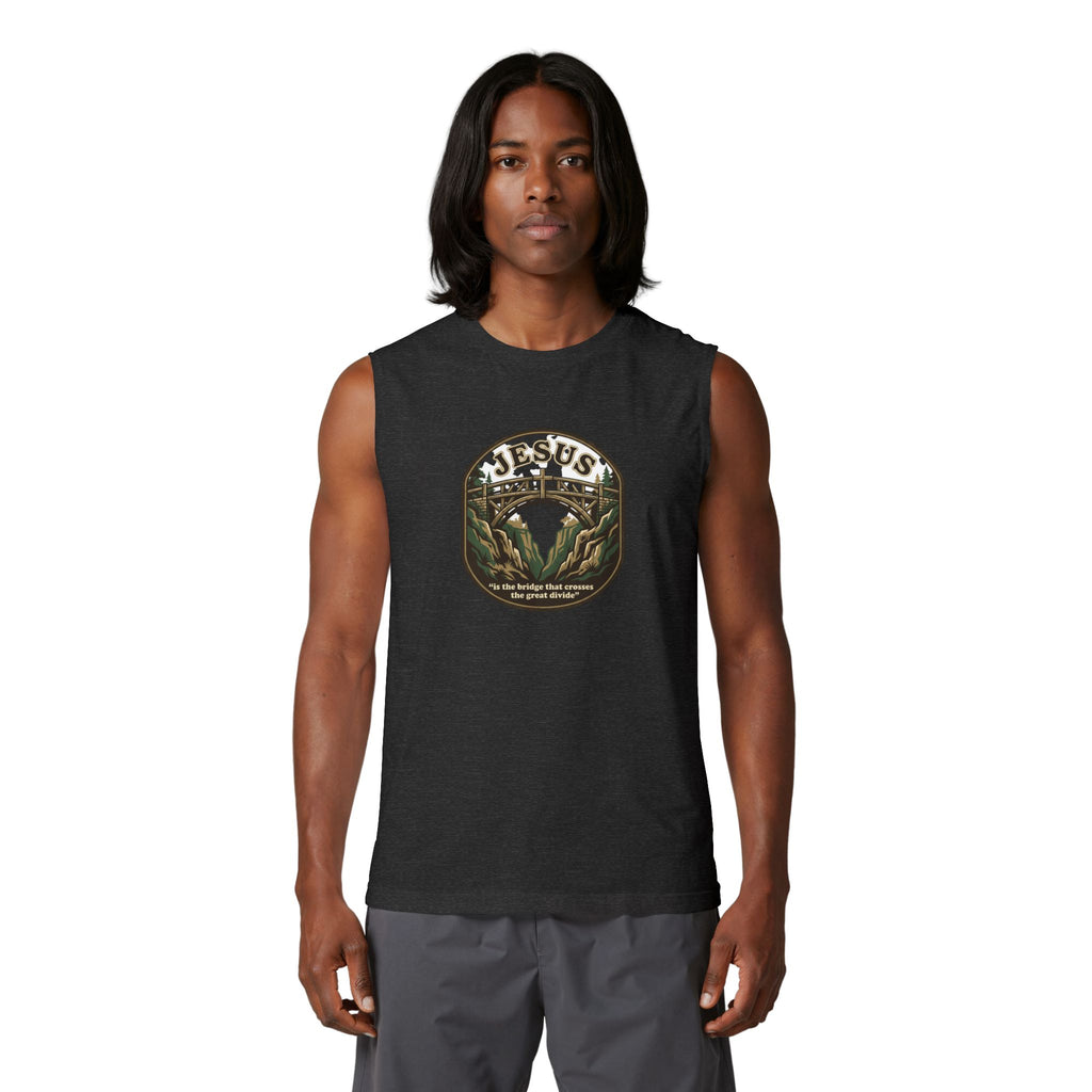 Jesus Mountain Graphic Tank Top — “Jesus is the bridge that connects the great divide”