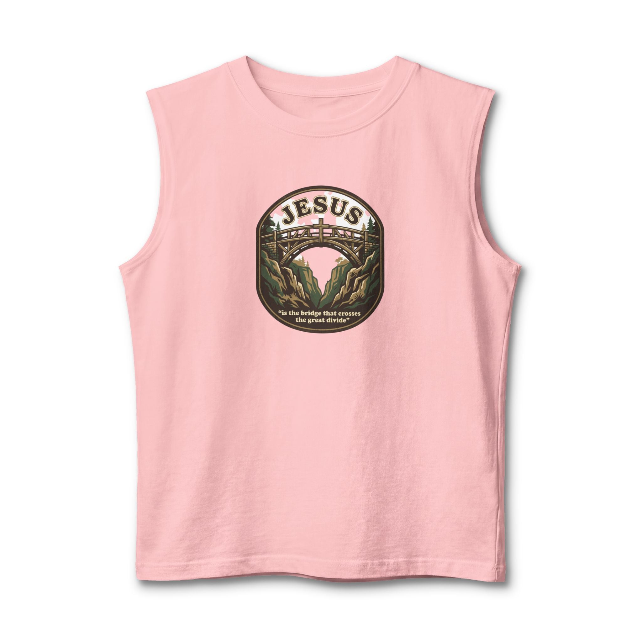 Jesus Mountain Graphic Tank Top — “Jesus is the bridge that connects the great divide”